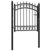 Porta Vidaxl con punte di lanci da 100x100 cm in acciaio nero