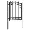 Porta Vidaxl con punte di lancio 100x125 cm in acciaio nero