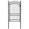 Vidaxl poort met speerpunten 100x175 cm staal zwart