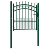 Porta Vidaxl con punte di lancio 100x100 cm in acciaio verde