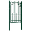 Porta Vidaxl con punte di lancio 100x175 cm in acciaio verde
