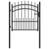 Porta Vidaxl con punte di lanci da 100x100 cm in acciaio nero