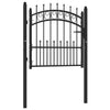 Porta Vidaxl con punte di lanci da 100x100 cm in acciaio nero