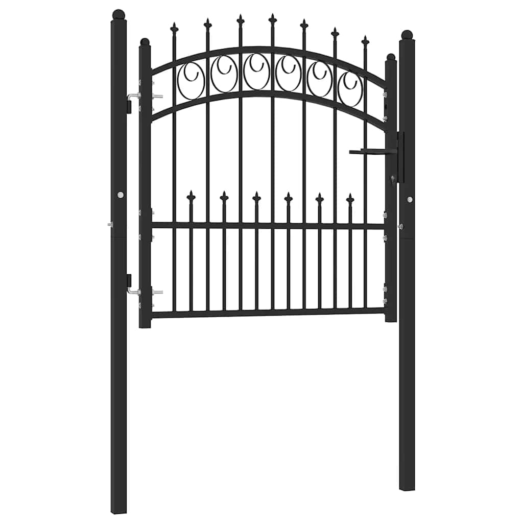 Porta Vidaxl con punte di lanci da 100x100 cm in acciaio nero
