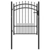 Porta Vidaxl con punte di lancio 100x125 cm in acciaio nero