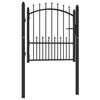 Porta Vidaxl con punte di lanci da 100x100 cm in acciaio nero