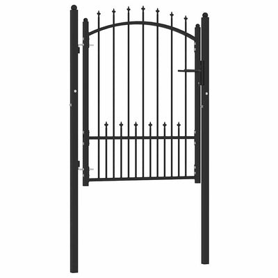 Porta per recinzione Vidaxx con chiodi nero 100 x 125 cm in acciaio verniciato a polvere