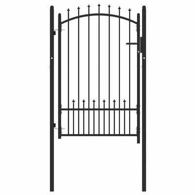 Porta per recinzione Vidaxx con chiodi nero 100 x 150 cm in acciaio verniciato a polvere