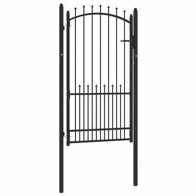 Porta per recinzione Vidaxx con chiodi nero 100 x 175 cm in acciaio verniciato a polvere