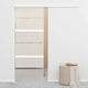 Porta scorrevole Vidaxl 76x212 cm ESG vetro e argento in alluminio