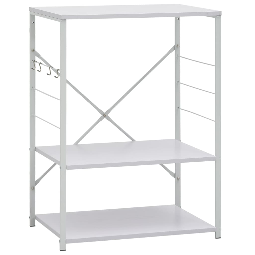 Armadio a microonde Vidaxl 60x39.6x79,5 cm Bianco in legno elaborato
