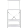Armario de microondas Vidaxl 60x39.6x123 cm de madera procesada blanca