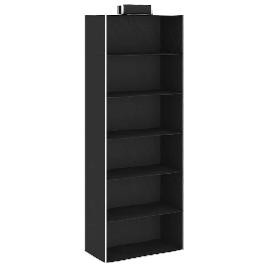 Vidaxl organizer per abiti sospesi 2 pezzi con 6 ripiani in tessuto