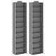 Vidaxl kledingorganisers hangend 2 st met 10 schappen stof