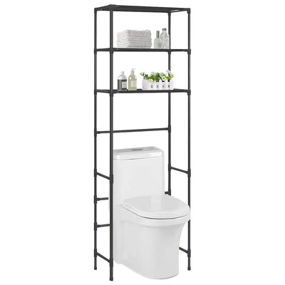 Vidaxl Storage Rack per al piano superiore a 3 strati 53x28x169 cm nero