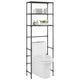 Vidaxl opbergrek voor boven toilet 3-laags 53x28x169 cm zwart
