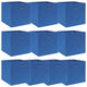 Cajas de almacenamiento de Vidaxl 10 PCS 32x32x32 CM Fabric Blue
