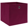 Cajas de almacenamiento de Vidaxl 4 PCS 32X32X32 CM Fabric Rojo