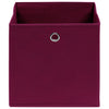 Cajas de almacenamiento de Vidaxl 4 PCS 32X32X32 CM Fabric Rojo