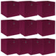 Vidaxl opbergboxen 10 st 32x32x32 cm stof donkerrood
