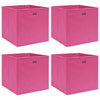 Cajas de almacenamiento de Vidaxl 4 PCS 32x32x32 CM Fabric Pink