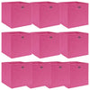 Cajas de almacenamiento de Vidaxl 10 PCS 32x32x32 CM Fabric Pink