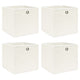 Vidaxl opbergboxen 4 st 32x32x32 cm stof wit