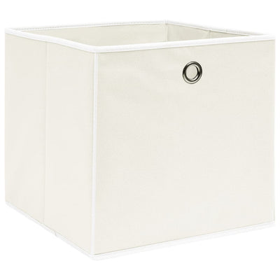Cajas de almacenamiento de Vidaxl 4 PCS 32X32X32 CM Fabric White