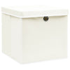 Vidaxl opbergboxen met deksel 4 st 32x32x32 cm stof wit