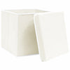 Cajas de almacenamiento de Vidaxl con tapa 4 PCS 32x32x32 CM Fabric White