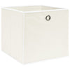Scatole di archiviazione Vidaxl 10 PC 32X32X32 CM tessuto bianco
