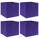 Vidaxl opbergboxen 4 st 32x32x32 cm stof paars