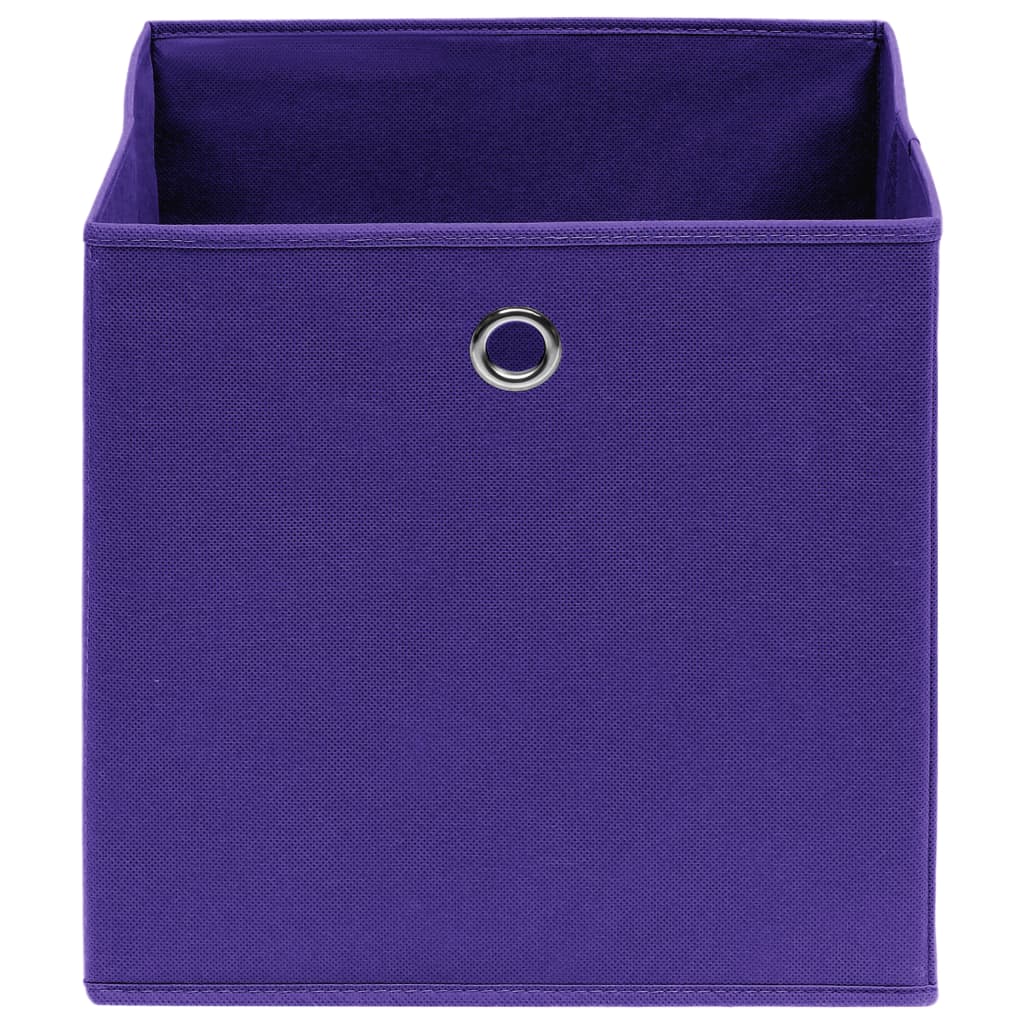 Cajas de almacenamiento de Vidaxl 4 PCS 32x32x32 CM Fabric Purple