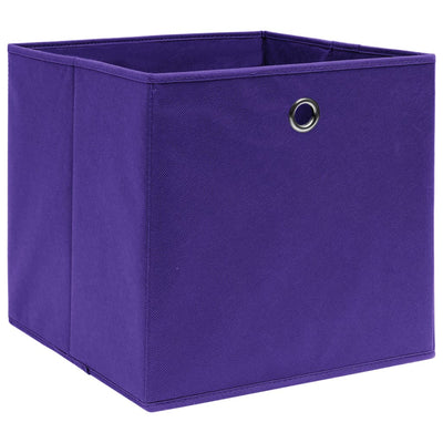 Cajas de almacenamiento de Vidaxl 10 PCS 32x32x32 CM Fabric Purple