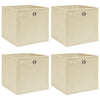 Cajas de almacenamiento de Vidaxl 4 PCS 32X32X32 CM CREME CORLADO