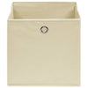 Cajas de almacenamiento de Vidaxl 4 PCS 32X32X32 CM CREME CORLADO