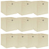 Cajas de almacenamiento de Vidaxl 10 PCS 32X32X32 CM CREME CORLADO
