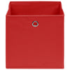 Cajas de almacenamiento de Vidaxl 4 PCS 32X32X32 CM Fabric Rojo