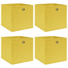 Cajas de almacenamiento de Vidaxl 4 PCS 32X32X32 CM TELA Amarillo