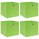 Scatole di archiviazione Vidaxl 4 PC 32X32X32 CM Green
