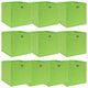 Scatole di archiviazione Vidaxl 10 PC 32X32X32 CM Green