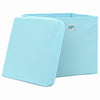 Vidaxl opbergboxen met deksel 10 st 32x32x32 cm stof babyblauw