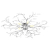 Vidaxl plafondlamp met acryl kristallen bladarmen voor 5xe14 wit