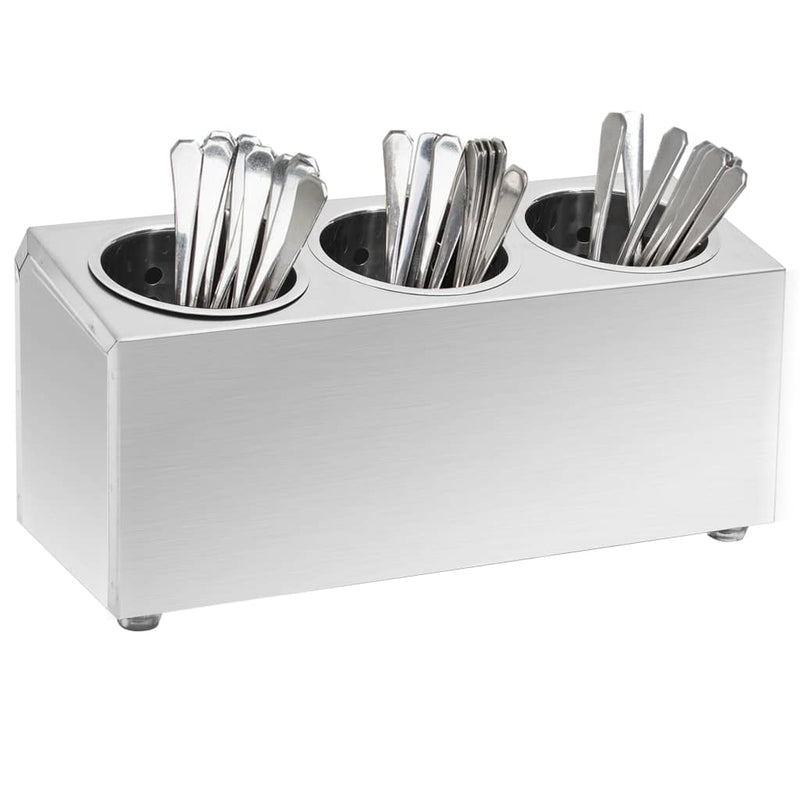 Vidaxl CadeLery Suppilader 3 Compartimentos Acero inoxidable rectangular