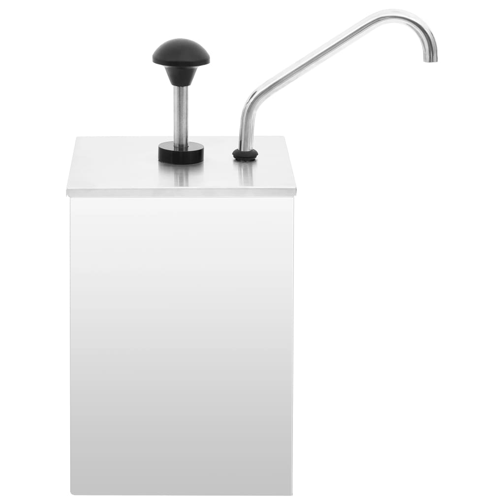 Dispensador de salsa Vidaxl 3.5 L Acero inoxidable