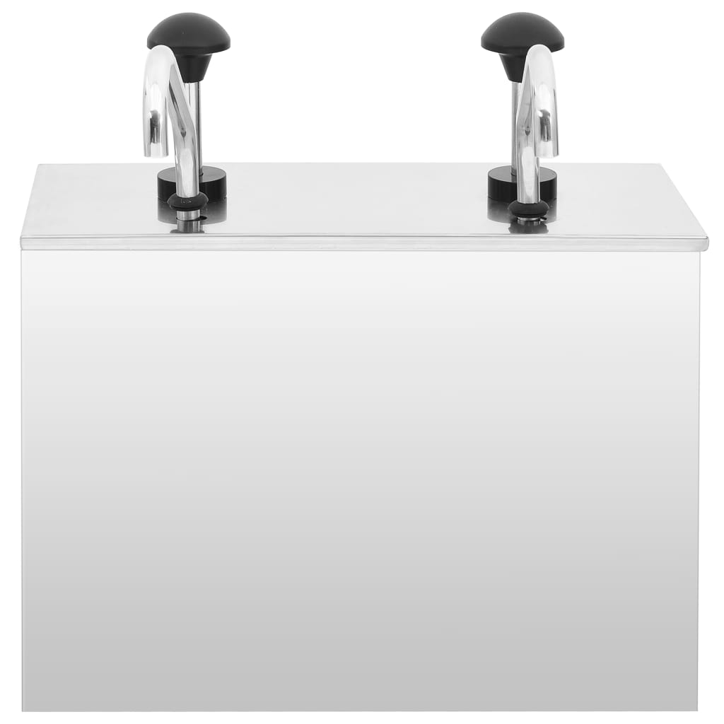 Dispensador de salsa Vidaxl 2x3.5 L Acero inoxidable