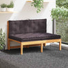 Cuscini per pavimenti per pallet Vidaxl 2 St Cotton Anthracite