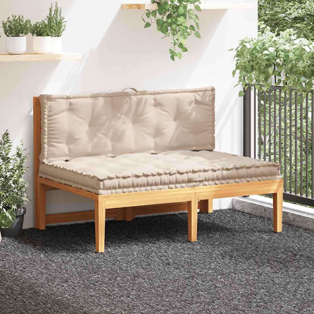 Cojines del piso de paleta Vidaxl 2 st algodón beige