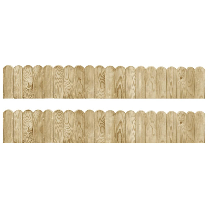 Vidaxl Gazon Bordes 2 PCS 120 cm Pine impregnado