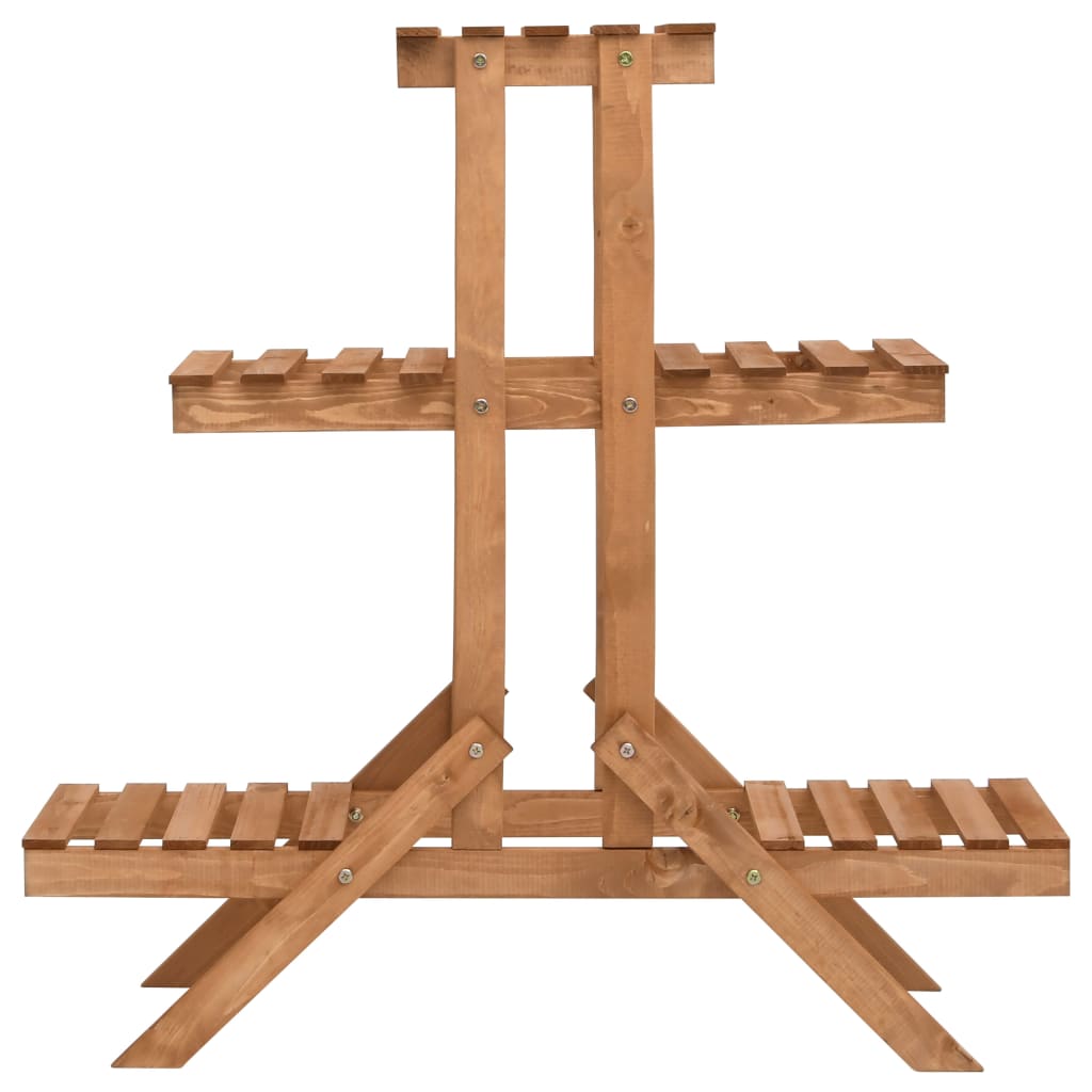 Estándar de planta Vidaxl 83x25x83 cm Vurenhout